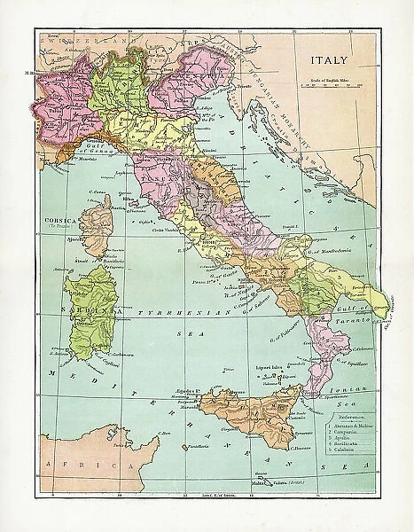 Antique Map of Italy