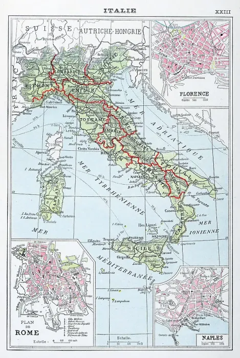 Framed Print : Antique map of Italy Framed Print : Antique map of Italy