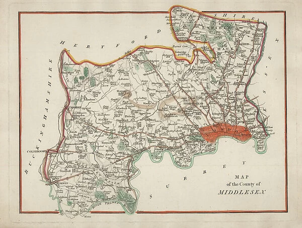 Antique Map of Middlesex