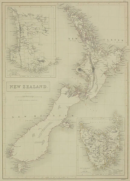 Antique map of New Zealand