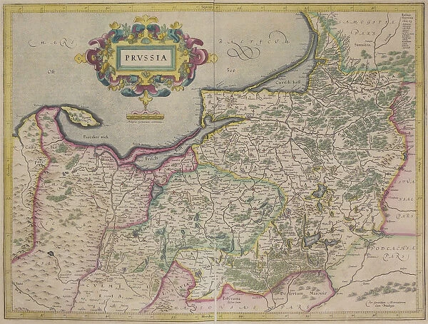 Antique map of Prussia