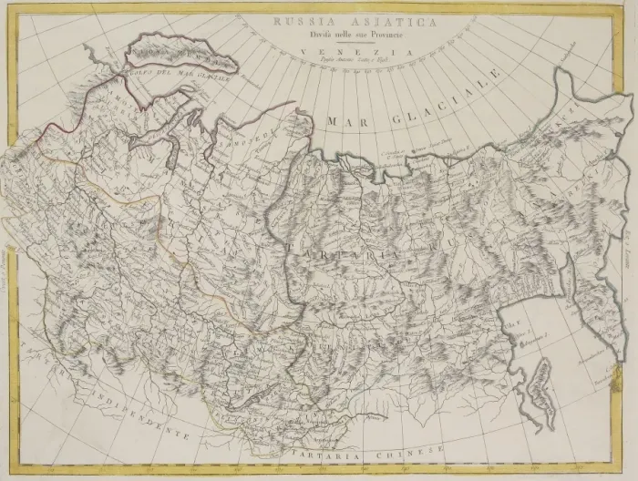 Framed Print : Antique map of Russia and Asiatica Framed Print : Antique map of Russia and Asiatica