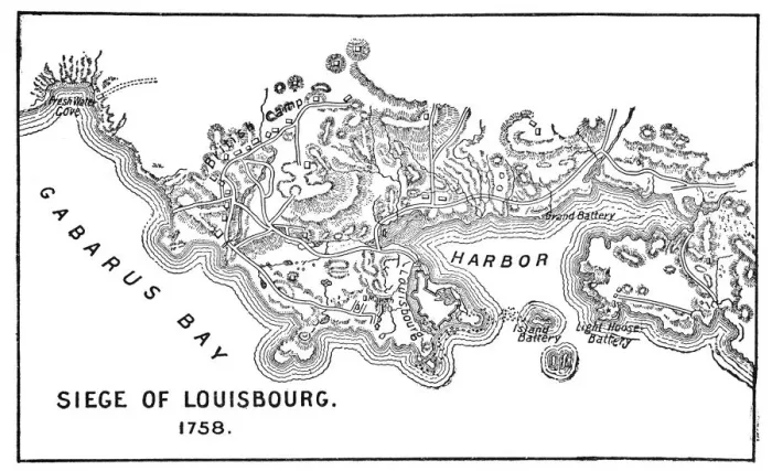 Framed Print : Antique Map of the Siege of Louisbourg - 18th Century Framed Print : Antique Map of the Siege of Louisbourg - 18th Century