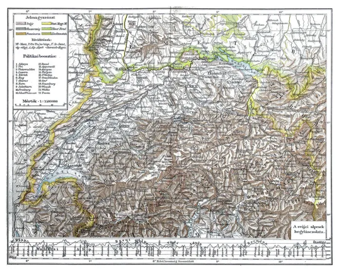 Framed Print : Antique map of Switzerland and the Alps Framed Print : Antique map of Switzerland and the Alps