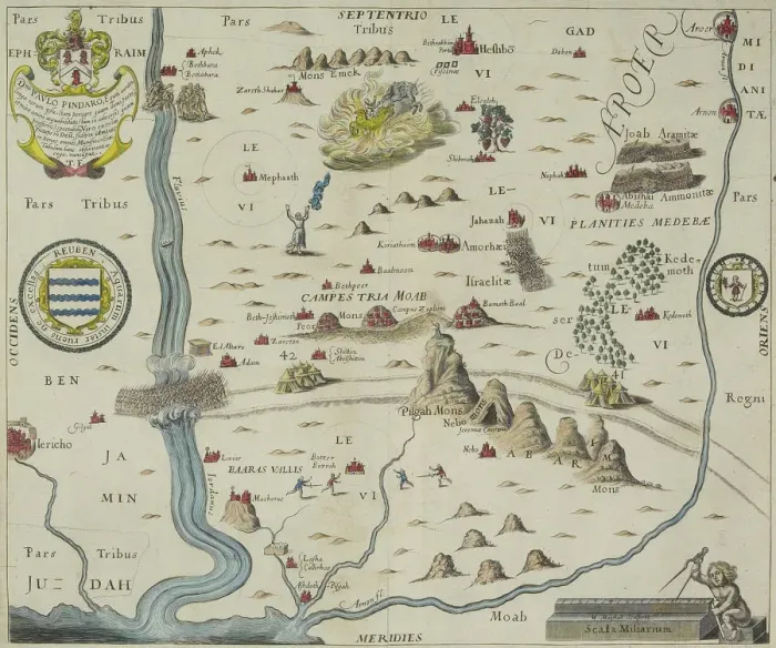 Framed Print : Antique map of the tribes in the holy land Framed Print : Antique map of the tribes in the holy land