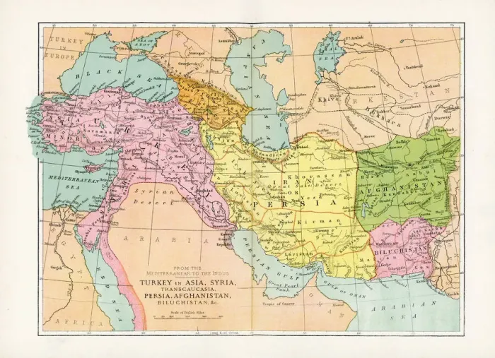 Framed Print : Antique Map of Turkey in Asia Framed Print : Antique Map of Turkey in Asia