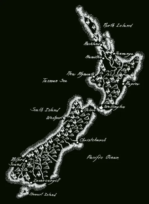 Framed Print : Antique New Zealand Framed Print : Antique New Zealand
