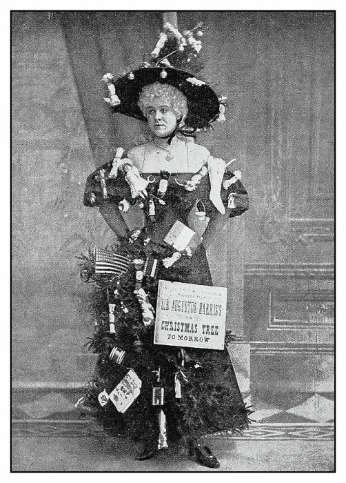 Framed Print : Antique photo: Actress Nita Carlyon as a Christmas Tree Framed Print : Antique photo: Actress Nita Carlyon as a Christmas Tree
