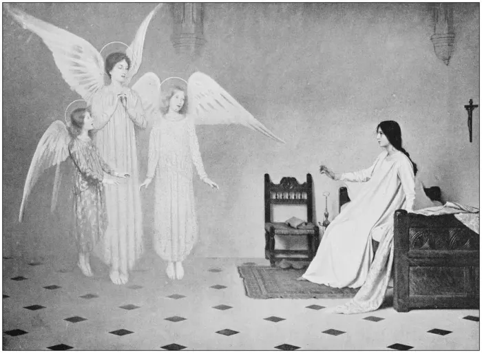 Framed Print : Antique photo of paintings: Angels Framed Print : Antique photo of paintings: Angels