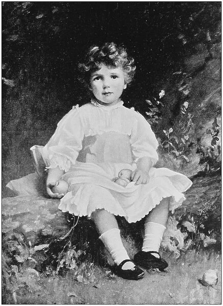 Antique photo of paintings: Child