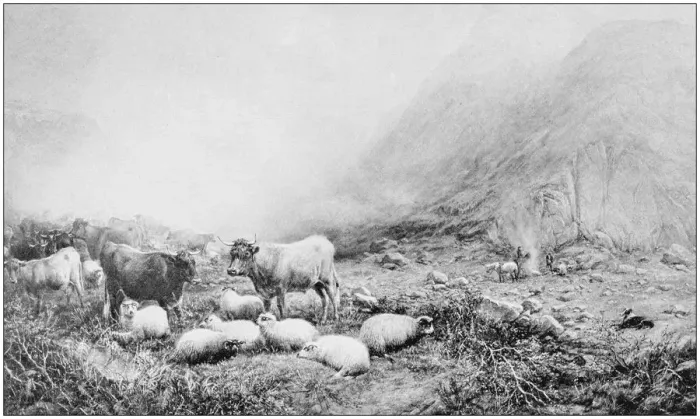 Framed Print : Antique photo of paintings: Landscape Framed Print : Antique photo of paintings: Landscape