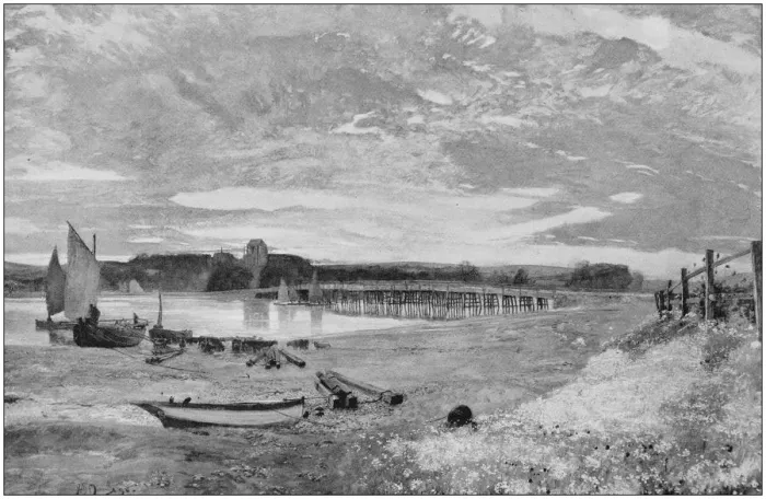 Framed Print : Antique photo of paintings: Landscape Framed Print : Antique photo of paintings: Landscape