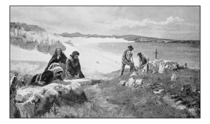 Framed Print : Antique photo of paintings: People outdoor