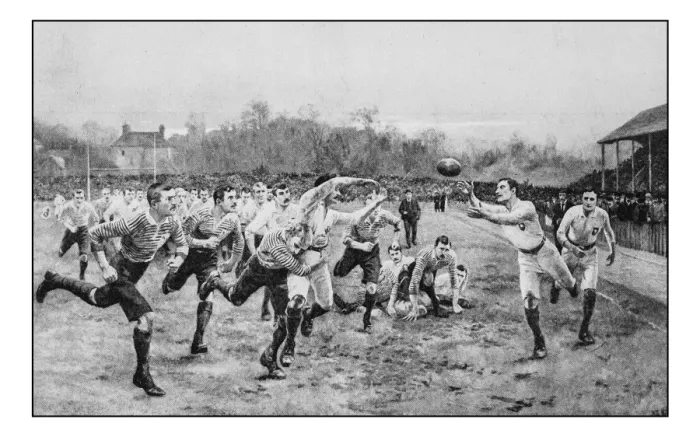 Framed Print : Antique photo of paintings: Rugby Framed Print : Antique photo of paintings: Rugby