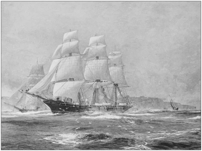 Framed Print : Antique photo of paintings: Ship Framed Print : Antique photo of paintings: Ship