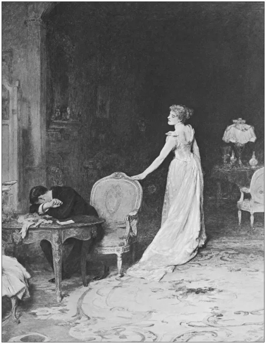 Framed Print : Antique photo of paintings: Trouble Framed Print : Antique photo of paintings: Trouble