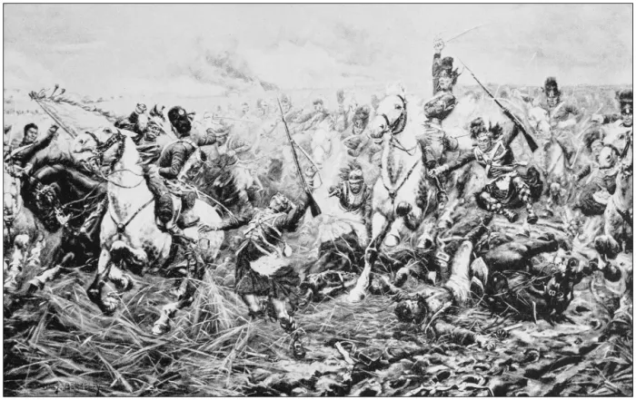 Framed Print : Antique photo of paintings: Waterloo battle Framed Print : Antique photo of paintings: Waterloo battle