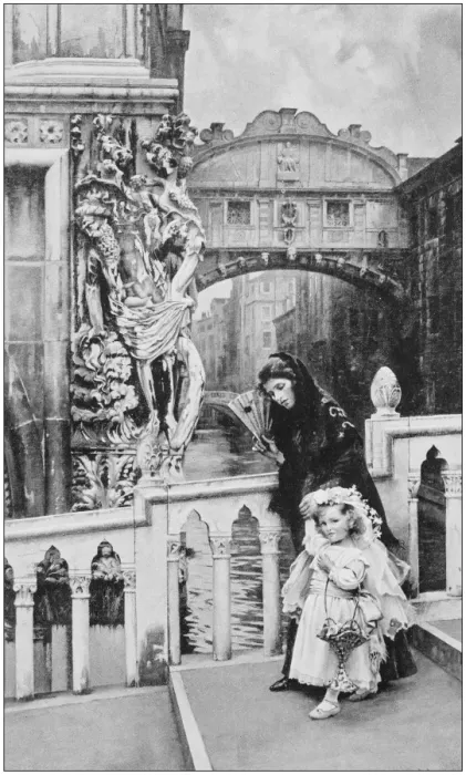 Framed Print : Antique photo of paintings: Women in Venice
