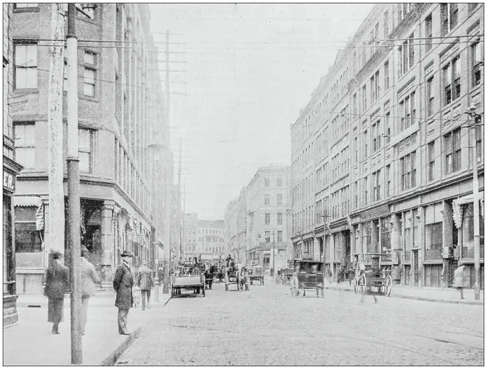 Framed Print : Antique photograph of Boston, Massachusetts, USA: South Street Framed Print : Antique photograph of Boston, Massachusetts, USA: South Street