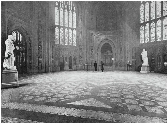 Framed Print : Antique photograph of the British Empire: Central Hall of the Houses of Parliament, Westminster Framed Print : Antique photograph of the British Empire: Central Hall of the Houses of Parliament, Westminster