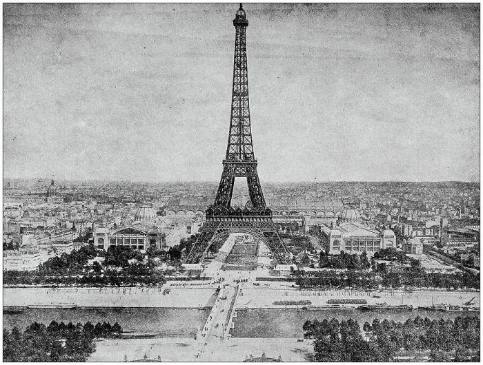 Framed Print : Antique photograph: Eiffel Tower, Paris, France Framed Print : Antique photograph: Eiffel Tower, Paris, France