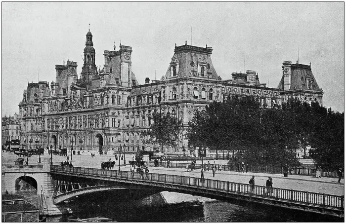 Framed Print : Antique photograph: Hotel de Ville, Paris Framed Print : Antique photograph: Hotel de Ville, Paris
