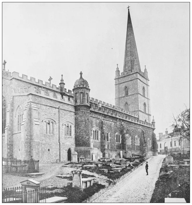 Framed Print : Antique photograph of Ireland: cathedral, Londonderry Framed Print : Antique photograph of Ireland: cathedral, Londonderry