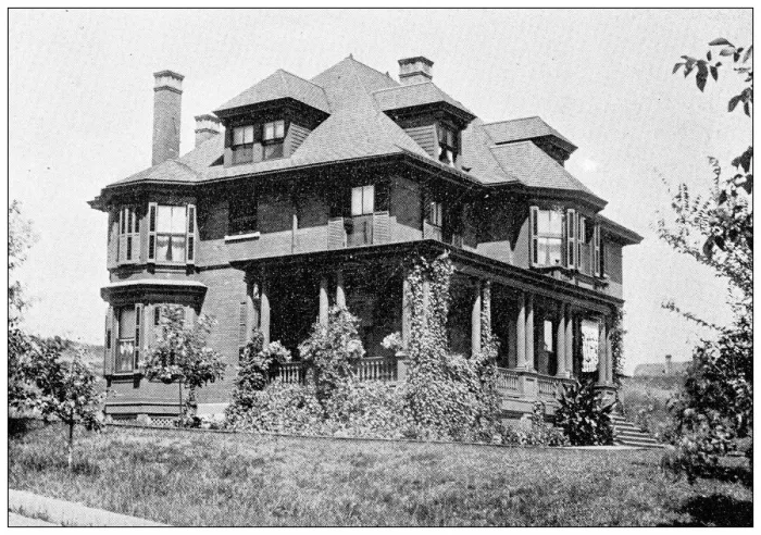 Framed Print : Antique photograph from Lawrence, Kansas, in 1898: University of Kansas, Chancellors Residence Framed Print : Antique photograph from Lawrence, Kansas, in 1898: University of Kansas, Chancellors Residence