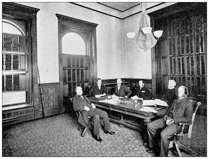 Framed Print : Antique photograph from Lawrence, Kansas, in 1898: Watkins National Bank Building Directors room Framed Print : Antique photograph from Lawrence, Kansas, in 1898: Watkins National Bank Building Directors room