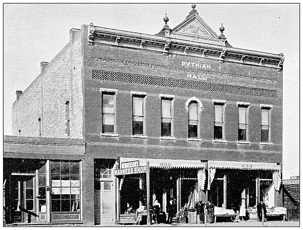 Antique photograph from Lawrence, Kansas, in 1898: Pythian Hall