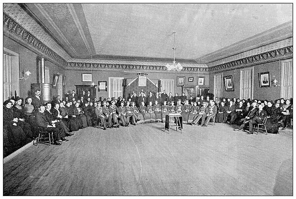 Antique photograph from Lawrence, Kansas, in 1898: Fraternal Aid Association, Athens Council