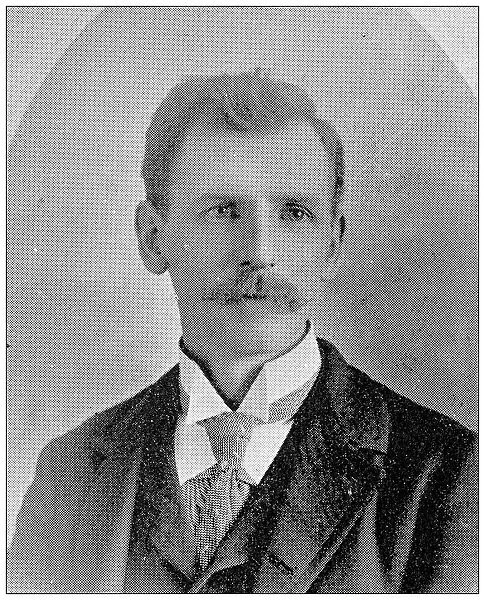 Antique photograph from Lawrence, Kansas, in 1898: John P Nace, Assistant Postmaster