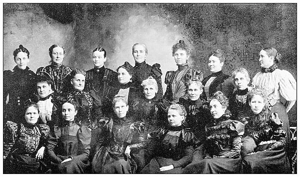 Antique photograph from Lawrence, Kansas, in 1898: Round Table Club
