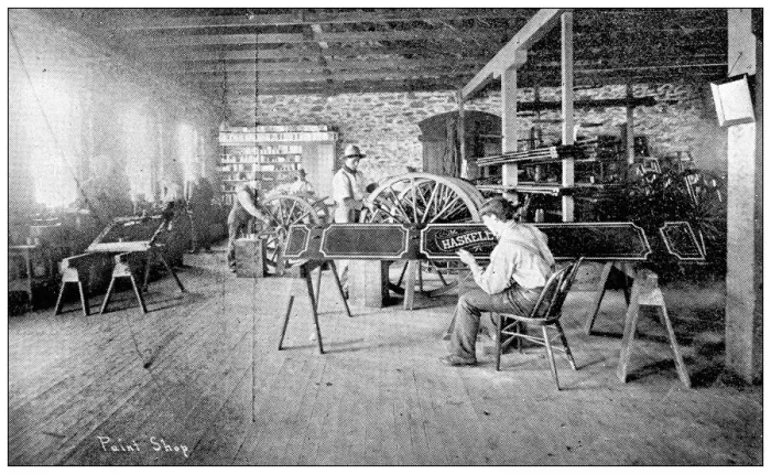 Framed Print : Antique photograph from Lawrence, Kansas, in 1898: Haskell Institute, Paint shop Framed Print : Antique photograph from Lawrence, Kansas, in 1898: Haskell Institute, Paint shop