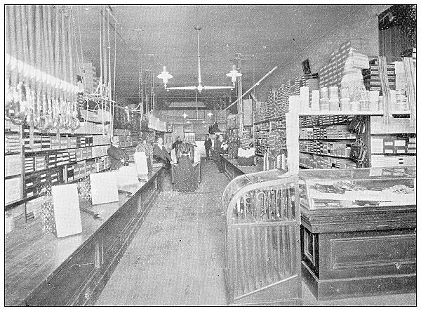 Antique photograph from Lawrence, Kansas, in 1898: Innes Dry Goods Store