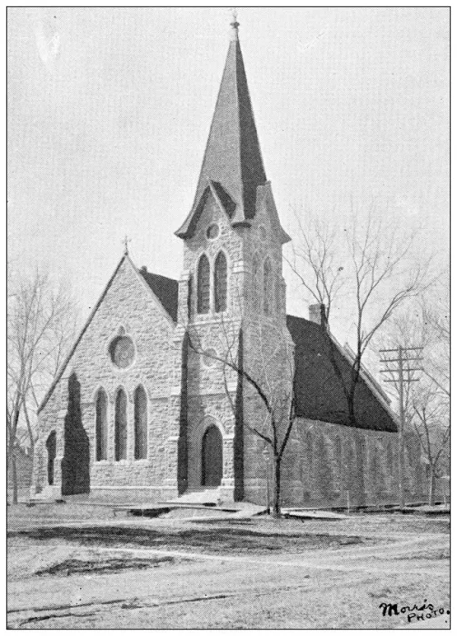 Framed Print : Antique photograph from Lawrence, Kansas, in 1898: Trinity Episcopal Church