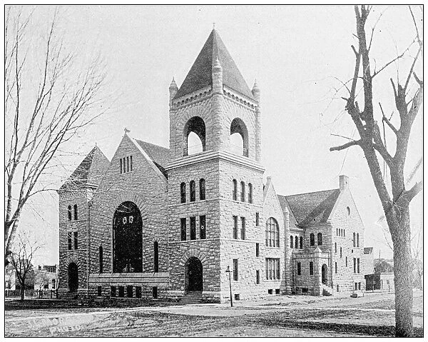 Antique photograph from Lawrence, Kansas, in 1898: Methodist Episcopal Church