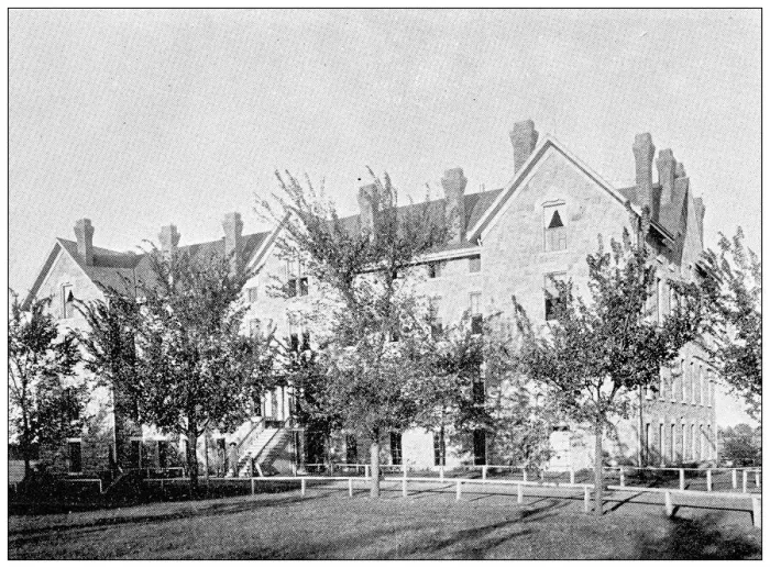 Framed Print : Antique photograph from Lawrence, Kansas, in 1898: Haskell Institute, Large Boys Building Framed Print : Antique photograph from Lawrence, Kansas, in 1898: Haskell Institute, Large Boys Building