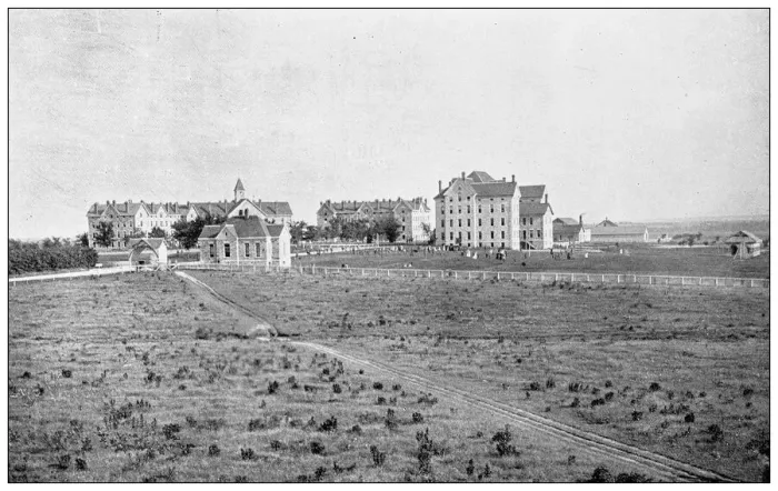 Framed Print : Antique photograph from Lawrence, Kansas, in 1898: Haskell Institute