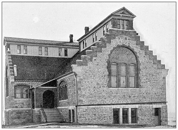 Antique photograph from Lawrence, Kansas, in 1898: University of Kansas, Chemistry Building