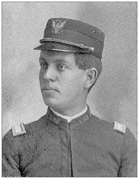 Antique photograph from Lawrence, Kansas, in 1898: National guard, Lieutenant A C Alford