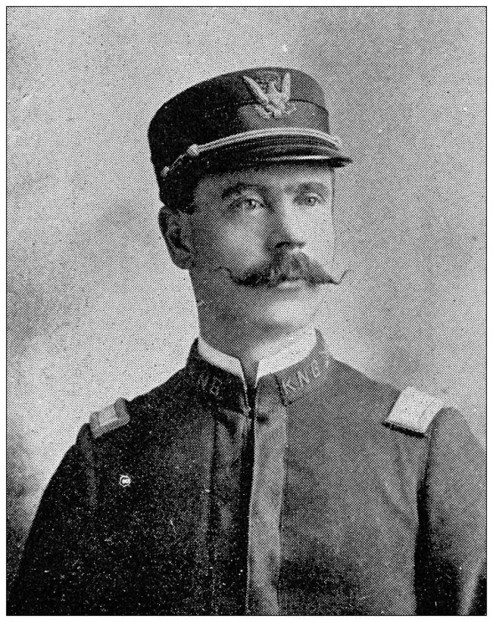 Framed Print : Antique photograph from Lawrence, Kansas, in 1898: National guard, Lieutenant A H Krouse Framed Print : Antique photograph from Lawrence, Kansas, in 1898: National guard, Lieutenant A H Krouse