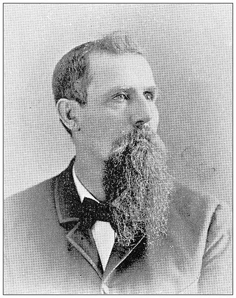 Antique photograph from Lawrence, Kansas, in 1898: R Gould, Mayor