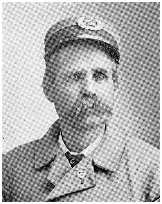 Framed Print : Antique photograph from Lawrence, Kansas, in 1898: F A Myers, Letter Carrier
