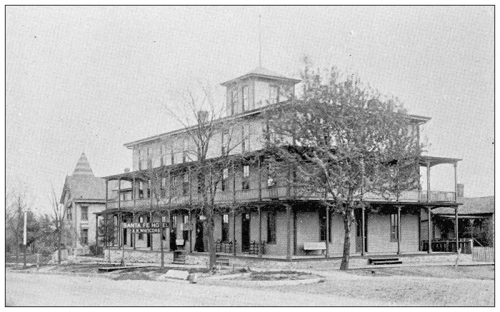 Framed Print : Antique photograph from Lawrence, Kansas, in 1898: Santa Fe Hotel Framed Print : Antique photograph from Lawrence, Kansas, in 1898: Santa Fe Hotel