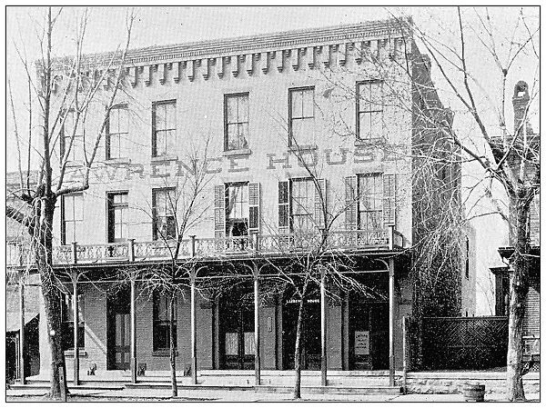 Antique photograph from Lawrence, Kansas, in 1898: Lawrence house