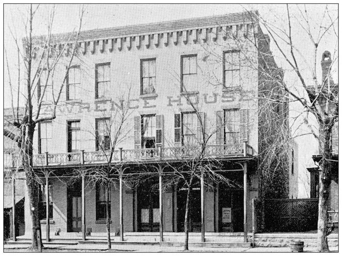 Framed Print : Antique photograph from Lawrence, Kansas, in 1898: Lawrence house Framed Print : Antique photograph from Lawrence, Kansas, in 1898: Lawrence house