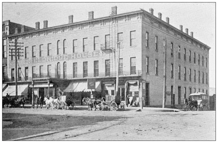Framed Print : Antique photograph from Lawrence, Kansas, in 1898: Eldridge House Framed Print : Antique photograph from Lawrence, Kansas, in 1898: Eldridge House