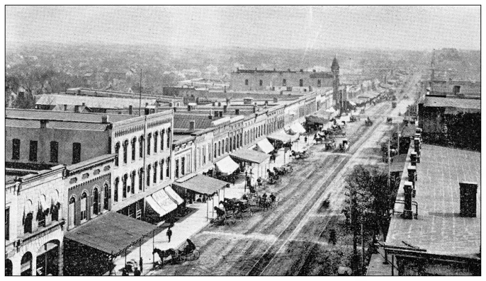 Framed Print : Antique photograph from Lawrence, Kansas, in 1898: Massachusetts Street Framed Print : Antique photograph from Lawrence, Kansas, in 1898: Massachusetts Street