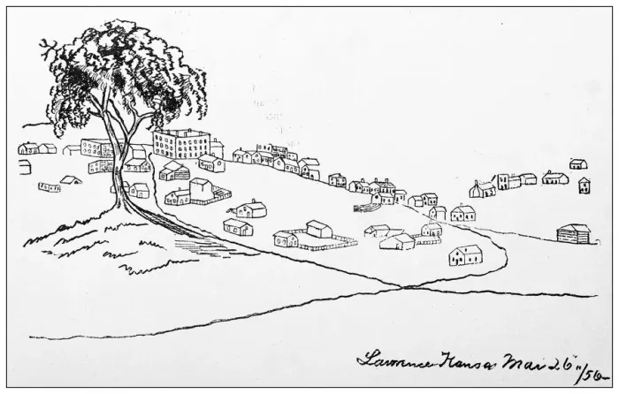 Framed Print : Antique photograph from Lawrence, Kansas, in 1898: Drawing of Lawrence in 1893 Framed Print : Antique photograph from Lawrence, Kansas, in 1898: Drawing of Lawrence in 1893